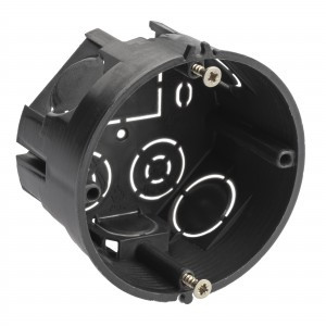 ЭРА Кор. уст. КУТ 68х40мм СУ д/твердых стен, саморез, черная IP20 KUT-68-40-black 2327