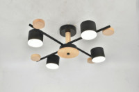 General Люстра 4GX5350W 560х560х175 230V черный, мет/дер Венто без пульта IP20 662211