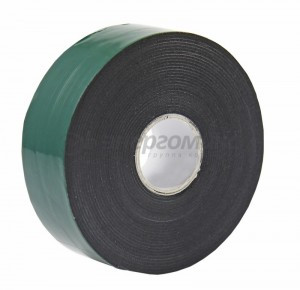 Двусторонний скотч, зеленого цвета на черной основе, 30мм, 5метров  REXANT, 09-6130
