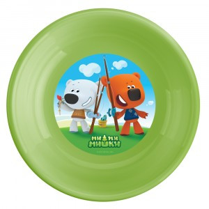 Тарелка глубокая детская с декором "МИ-МИ-МИШКИ" 185мм зеленый 431328009 Бытпласт