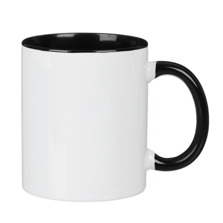 Кружка для сублимации 330мл, цвет черный, керамика