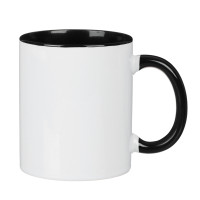 Кружка для сублимации 330мл, цвет черный, керамика