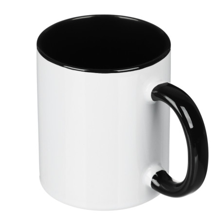 Кружка для сублимации 330мл, цвет черный, керамика