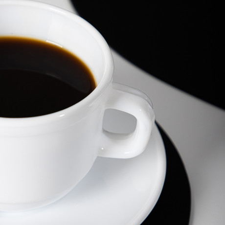 MILLIMI Бьянко Чайная пара (чашка 250мл., блюдце 15 см) опаловое стекло, KFB250T/D60T