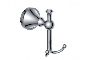 DIADONNA Крючок для ванной настенный двойной (SUS) хром, D8005