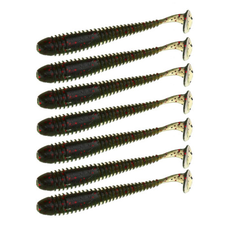 KAIDA Приманка силиконовая ТВИСТЕР 3,5", 9см, 4гр, HT011, 7шт