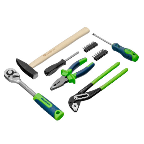 Набор инструментов, 1/2", 1/4", пластиковый кейс 76 предметов Сибртех