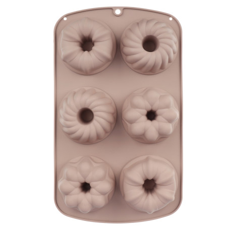 SATOSHI Алион Форма для выпечки 6 ячеек 29x17х3,8см "Цветы", силикон