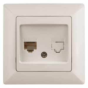 ЭРА Intro Solo роз. СУ комп. 1 мест. RJ45, сл.кость 4-303-02, 4433