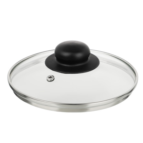 Крышка стеклянная 16см с метал.ободком в сборе