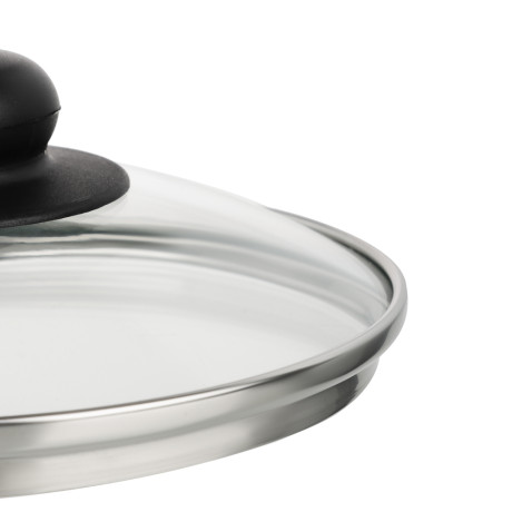 Крышка стеклянная 16см с метал.ободком в сборе