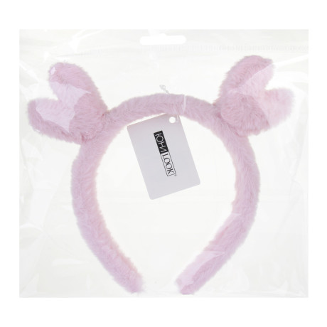 ЮНИLOOK Ободок для волос, 2см, полиэстер, пластик, розовый, ACS-МП5