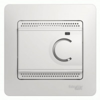 Systeme Electric GLOSSA термостат электр 10А д/тепл. пола с датч от +5° до +50°С белый GSL000138(2!)