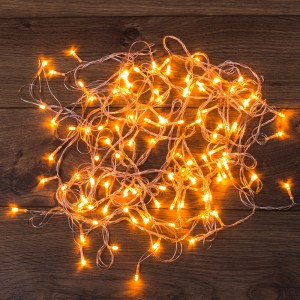 Гирлянда-нить 100LED т.-белый 10м., 8реж., прозр. ПВХ, IP20, 4W 303-063 Neon Night