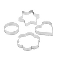 SATOSHI Набор форм для печенья 12пр, формы сердец, звезд, цветов, кругов, нерж.сталь
