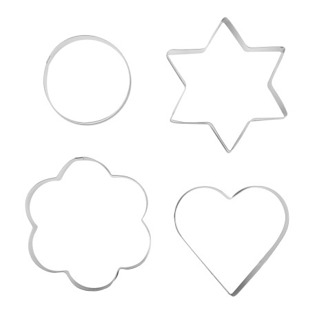 SATOSHI Набор форм для печенья 12пр, формы сердец, звезд, цветов, кругов, нерж.сталь