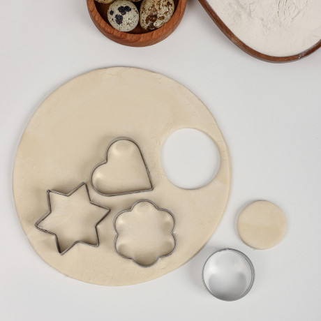 SATOSHI Набор форм для печенья 12пр, формы сердец, звезд, цветов, кругов, нерж.сталь