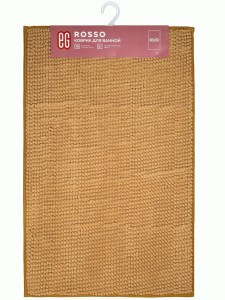 Коврик для ванной 50x80см Rosso шенилл бежевый,19193/ Еврогарант