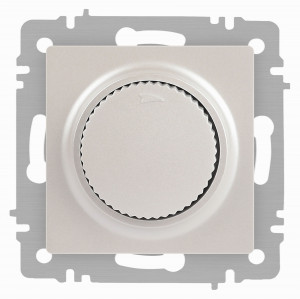 ЭРА Intro Accent мех. диммер СУ (поворотный) 600Вт 230В, перламутр 6-401-06