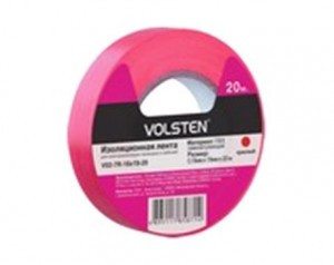 Volsten изолента ПВХ 15/20 красная V02-7R-13х15-20 (10!)