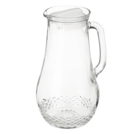 Кувшин "Крист" с пластиковой крышкой, 1,5л, стекло