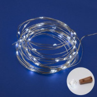 Гирлянда-нить св/д «Роса» 3xLR44(в/к) 2м 20 LED провод медный ULD-S0200-020/SСR/3LR WHITE IP20 Uniel