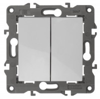 ЭРА Elegance мех. выкл. (перекл.) СУ 2 кл. (перекрестный) 10А, 250В белый автоклеммы 14-1112-01