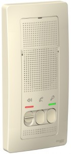 Systeme Electric BLANCA домофон настен монтаж 25В молочны(бат ААА в компл не входят) BLNDA000012