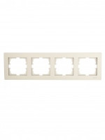 Lezard VESNA рамка СУ 4 мест. (горизонт) титан 742-3700-149