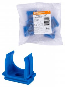 TDM Крепеж-клипса для трубы ПНД d25мм синяя (10шт, в уп. цена за шт.) SQ0405-0133