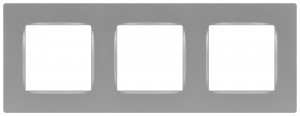 ЭРА 12 рамка СУ 3 мест. Классик, алюминий 12-5203-03