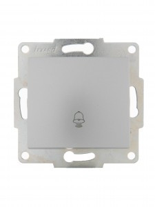 Lezard KARINA мех. кнопка звонка СУ 1 кл. 10А матов. серебро (корп. ABS) 707-4388-103