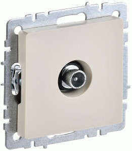 IEK BRITE мех. роз. СУ TV проходная РТВ10-0-БрКр бежевый BR-A10-P-K10