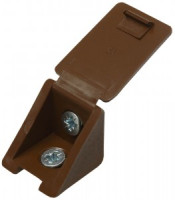 Уголок мебельный ЗУБР с шурупом, цвет дуб, 4,0x15мм, ТФ6, 4шт zu4-308256-1