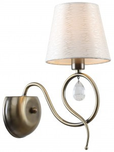 Rivoli бра 2067-401 Beatrix 1хЕ14 40W 250х150х320 античная бронза, кремовый 55473