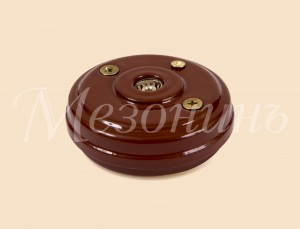 МЕЗОНИНЪ роз. СУ 1 мест. ТВ, оконечная (SAT) без рамки (D70x25), коричневый фарфор GE70321-04k