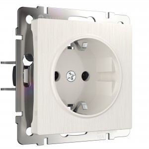 Werkel мех. роз. СУ 1 мест. 16A земля (перламутровый рифленый) W1171013 a051184