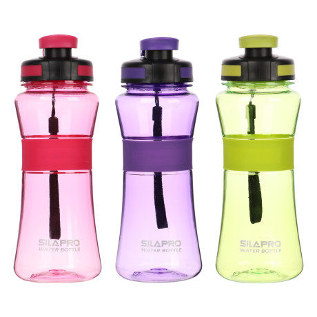 SILAPRO Спортивная бутылка с сеточкой 22х8см, 700мл, силикон, PC