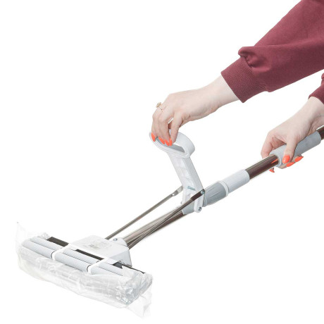 Швабра NA2598 двойной отжим телескопическая ручка 97-123 см (30)