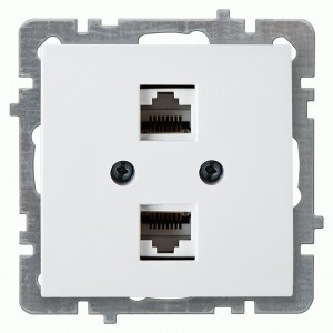 Nilson TOURAN-ALEGRA-THOR мех. роз. комп. 2 мест. СУ (RJ45 CAT6) белый 24110447