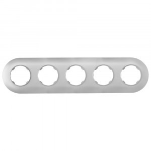 Bylectrica РЕТРО ПРОВАНС круг Рамка СУ 5 мест. (ЮЛИГ.735212.505 серебро)