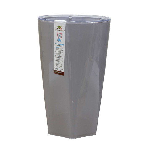 Кашпо "Грейс" d15 Серый шелк Пласт Авеню х8