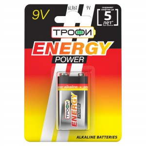 Э/п ТРОФИ BASIC ENERGY POWER 6LR61/6LF22 крона BL1