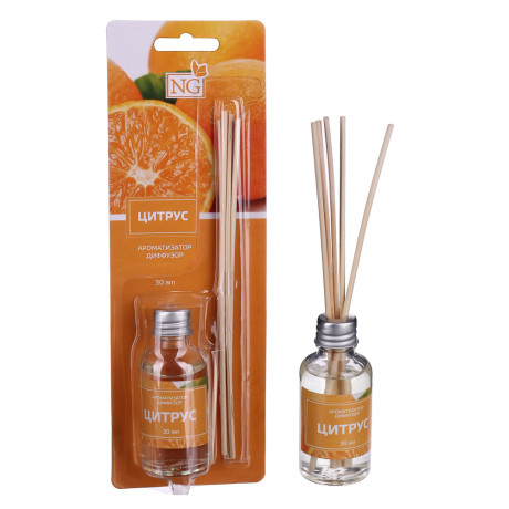 NEW GALAXY Ароматизатор диффузор, 30 мл, 6 ароматов (бабл гам,лаванда,океан,ваниль,цитрус,лайм)