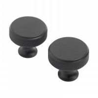 Ручка-кнопка мебельная Knob AP2701 BL мат. черн. 2шт (цена за пару (25, 250) StahlBuro