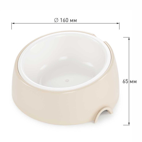 Лего-миска для животных 0,3л бежевый БШ8903 х14