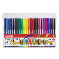 Фломастеры ПИФАГОР &quot;Веселая такса&quot;, 24 цвета, вентилируемый колпачок, 151399
