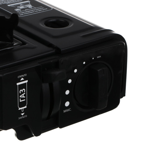 Плитка газ. с керамическим нагревателем тм ЕРМАК, переходник, кейс, 34х26х9см, металл, пластик