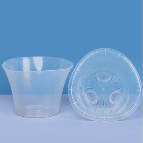 Кашпо "Лагуна" 0,6 л со вставкой прозрачный Пласт Авеню