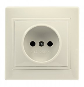 Smartbuy Венера роз. СУ 1-местная без заземления 10А бежевая,  (SBE-01i-10-S1-N-c)